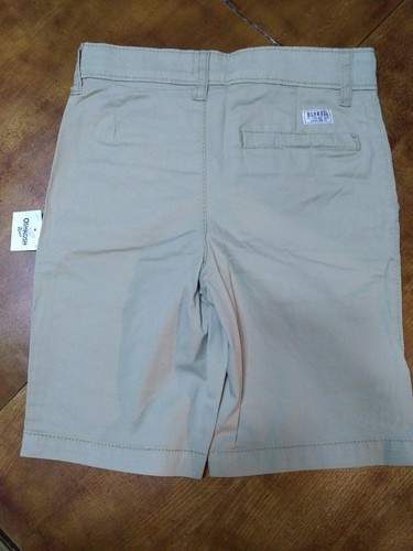 New Boys Size 7 OshKosh B'gosh Moisture-Wicking Uniform Chino Shorts beige - Picture 5 of 5