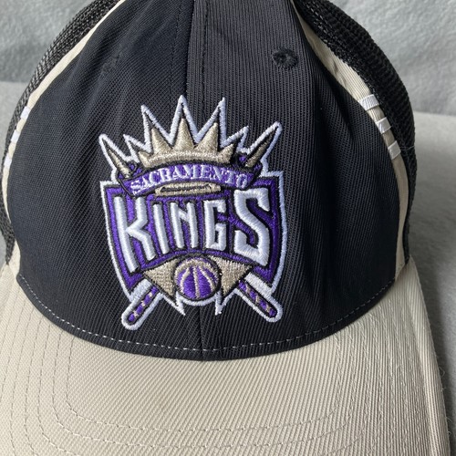 Sacramento Kings Hat Mens Extra Large Flex Fit Black Mesh Adidas NBA Basketball - Picture 2 of 8