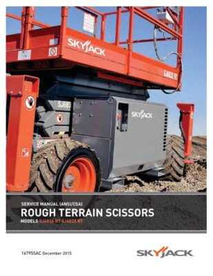 Skyjack 6826 6832 RT Rough Terrain Scissors Service Manual | USB