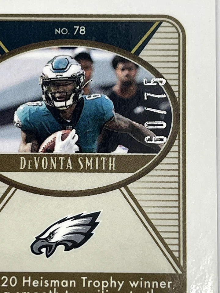 2022 Legacy DEVONTA SMITH PREMIUM EDITION MINI BRONZE /75 Eagles SP *READ* - Image 3 of 4