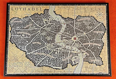 Map of Luthadel city from Mistborn: The Final Empire by Brandon Sanderson