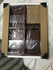 SANDUSKY 0641-16. Oak Acrylic Literature Organizers 4 Pockets,Mahogany Buddy