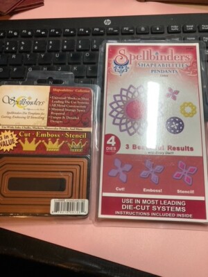 Spellbinders Shapeabilities Dies Cut Prägeschablone Stanzenset x 2 NEU