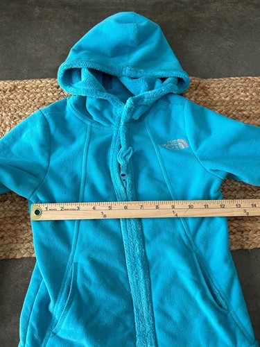 The North Face Morningside Fleece XS 6 Hooded Full Zip Jacket Turquoise Blue - Picture 5 of 5