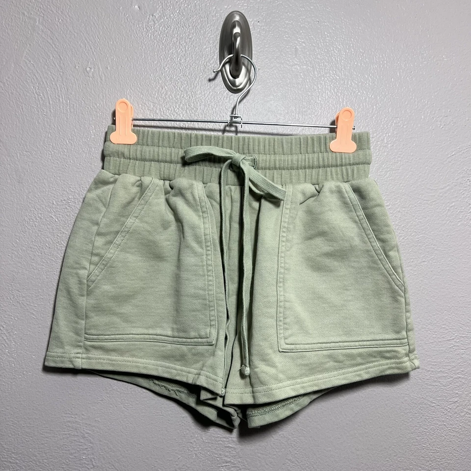Shona Joy Sweat Shorts Sage Soft French Terry Cloth Sz 4 Elastic Waist $120 - Image 2 of 4