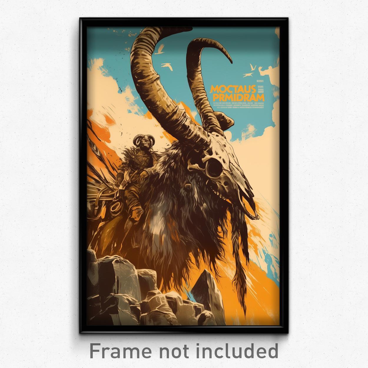 French Retro Film Art Print - Monstrous Remnant Movie Poster