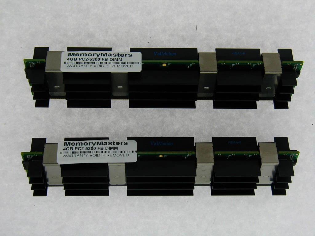 Lot De 4 Barrettes RAM 2 Go + 8 Go Pour Carte Mère Intel S5000PSL – DDR2 FB-DIMM 667MHz (Neuf)