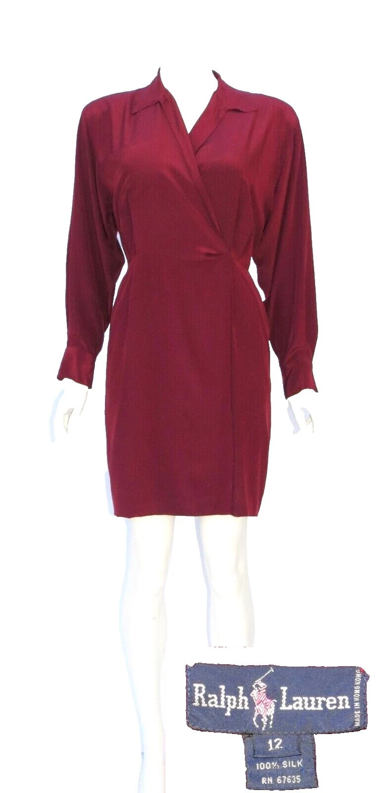 Camisa de Seda sólida Ralph Lauren Vestidos