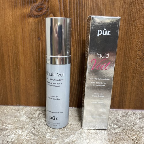PUR Liquid Veil 4 in 1 spray foundation liquid crystals Makeup Tan 3 oz Rare