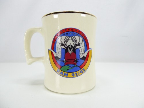 Ram 92-93 Texas Tea Cup Mug Military Air Force Fred Pilot Vintage