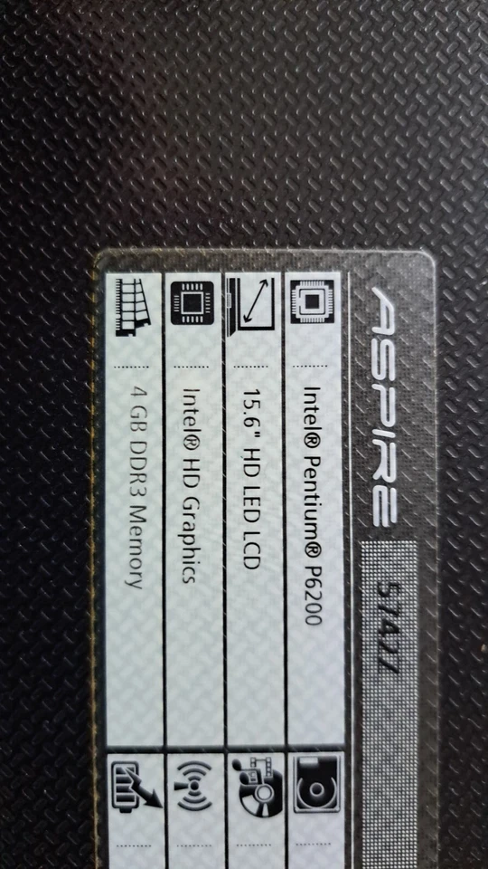 portable acer aspire 5742z - intel pentium p6200 - 2.13 ghz - 4 go ram(2) - Photo 3/4