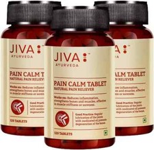 3 x Jiva Pain Calm Tablets 120tab Herbal Ayurvedic Body Pain Wellness