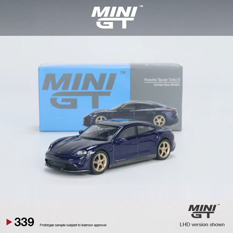 ミニカー MINI GT Porsche Taycan Turbo S Gentian Mini GT 1:64 Porsche Taycan Turbo S Gentian Blue Metallic