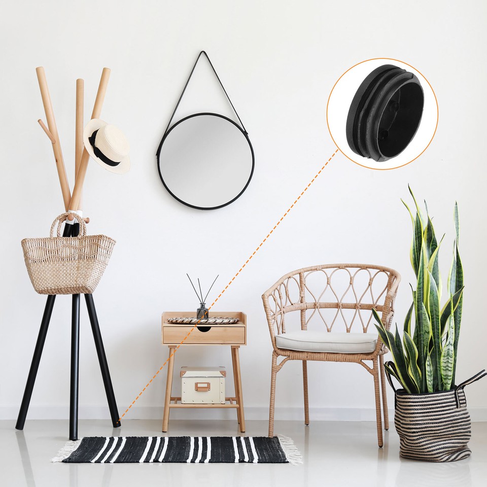 18 Pcs Round Plastic Plug, 49mm(1.93 Inch) Furniture Leg Pipe Insert