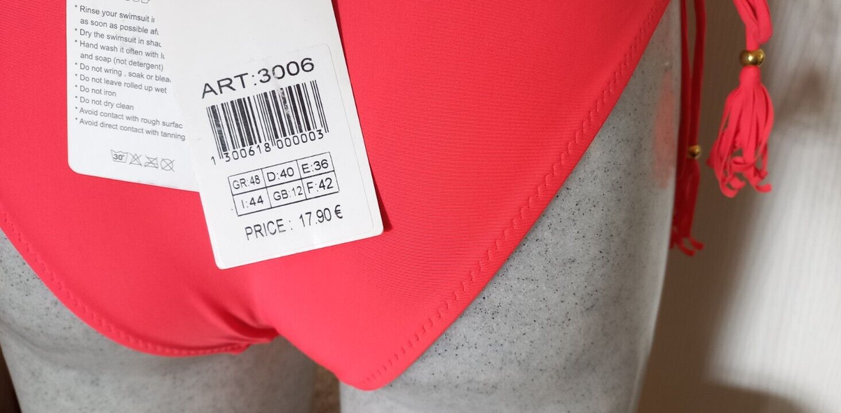 Bas De Maillot De Bain Livia Solano - Taille FR42 (EU40) - Corail Uni - Neuf Avec étiquettes