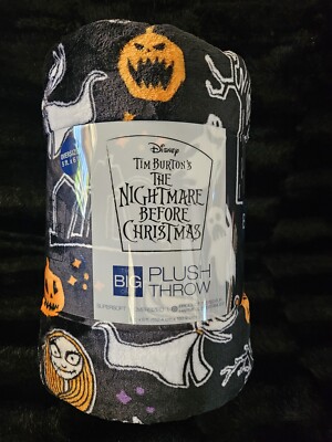 Disney The Nightmare Before Christmas Plush Throw Blanket 5 ft x 6 ft