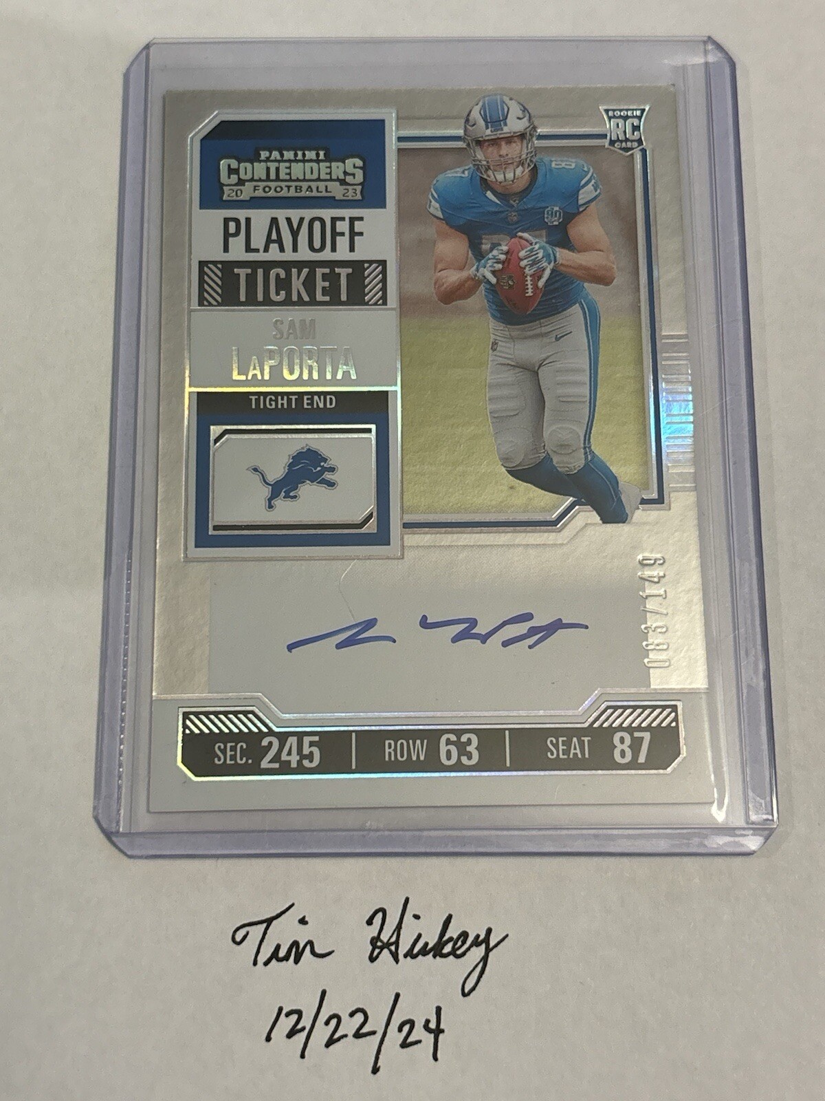 2023 Panini Contenders - Rookie Ticket Auto #131 Sam LaPorta (AU, RC)