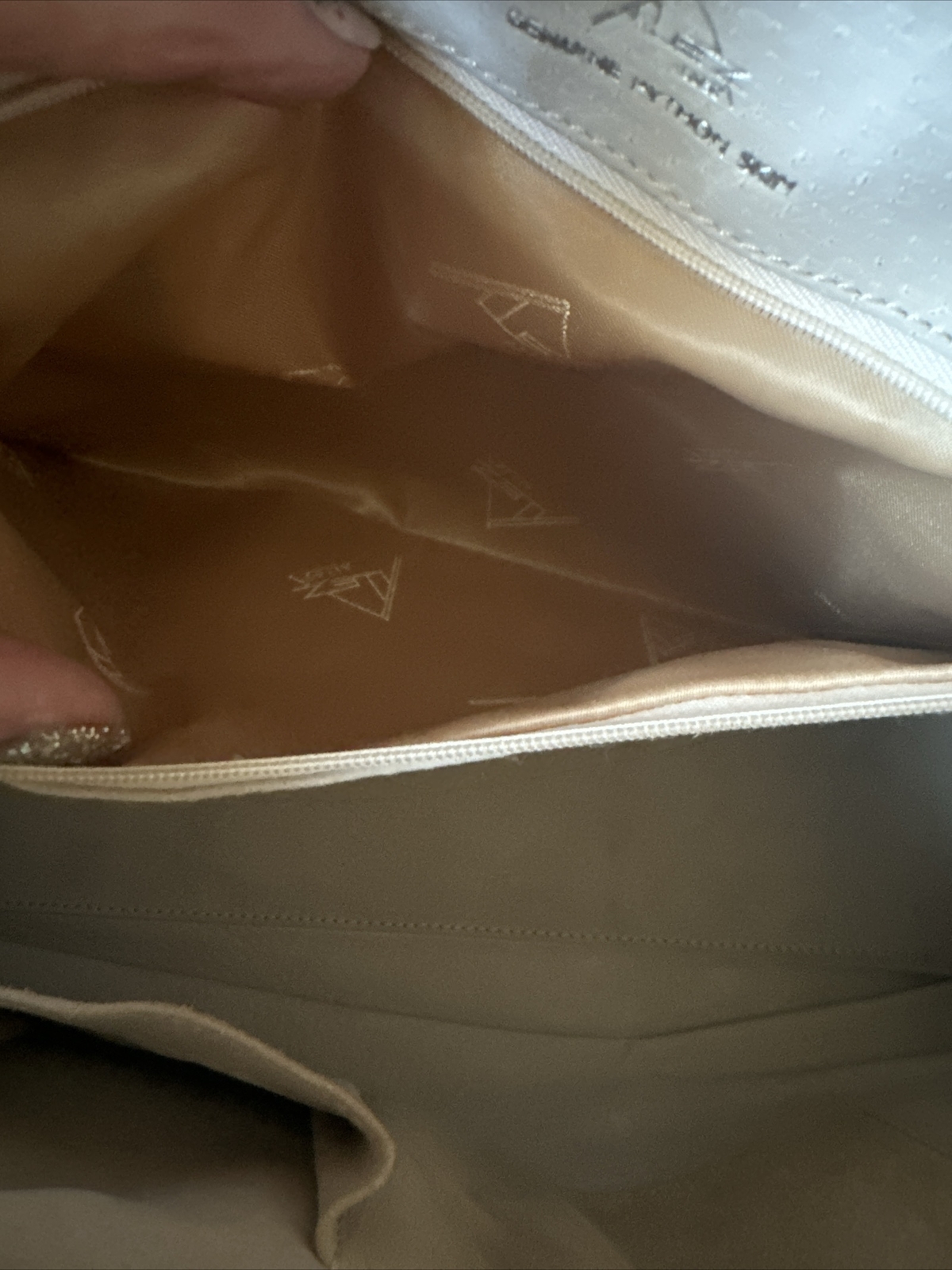 Alex Genuine Python Skin Handbag Purse - image 8