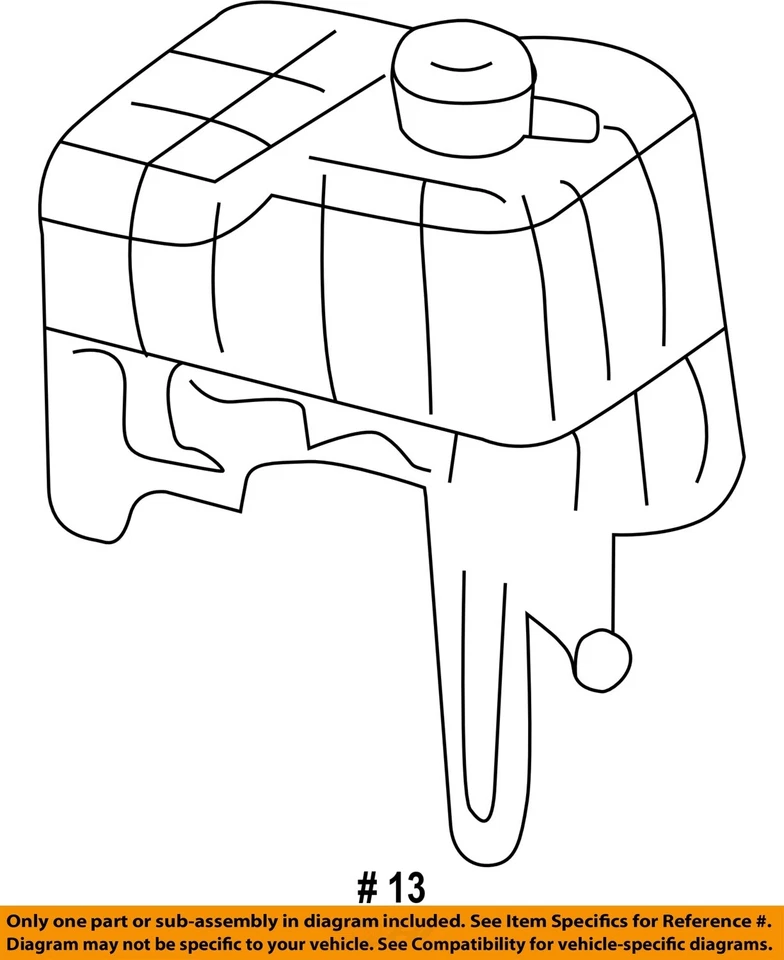 Used Engine Coolant Reservoir fits: 2003 Chevrolet Silverado 2500 pickup diesel - Image 3 of 4