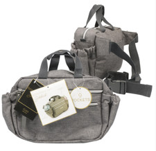 Bananafish Sidekick Diaper Duffle Belt Bag Hip Pack in Gray 9 Pockets NWT