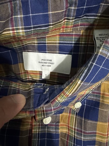 LOT OF 4 JACK SPADE NEW YORK OXFORD PLAID SHIRTS SZ SMALL S - Picture 3 of 5