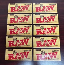 RAW Classic KING SIZE SUPREME Papers ~10 Packs Cigarette Papers