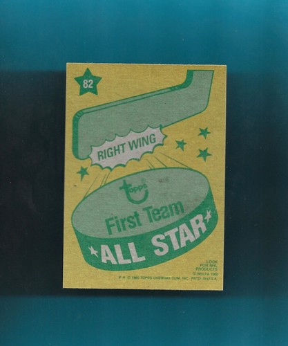 HIGH GRADE UNSCRATCHED! GUY LAFLEUR-CANADIENS! 1980-81 Topps ALL STAR # 82 - Picture 2 of 2