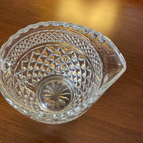 VINTAGE ANCHOR HOCKING WEXFORD CUT CREAMER - Picture 3 of 7