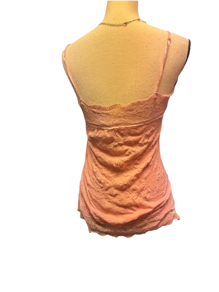 Lencería Y2K Rosa Encaje Arrugado Cami Tanque Fairycore Coqueta Estilo Xhilaration M Foto 2 de 3