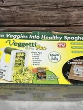 Veggetti - Pro Table-Top Spiral Vegetable Cutter – As Seen on TV – (NIOB)