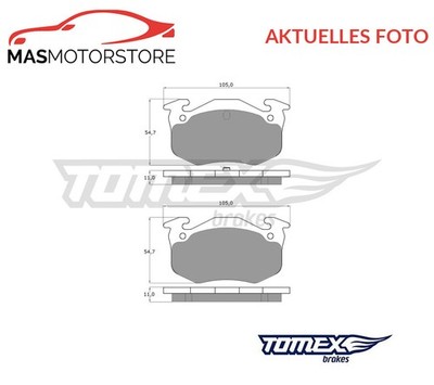 SATZ BREMSBELÄGE BREMSKLÖTZE HINTEN TOMEX BRAKES TX 10-502 P NEU OE QUALITÄT