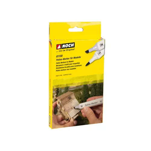 Feutres de patine NOCH 61158 pour le vieillissement de vos maquettes de trains