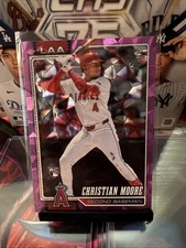 2026 Topps Series 1 Christian Moore RC #147 Pink Diamanté SP Angels