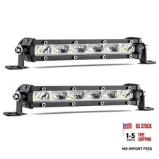 6 Inch Slim LED Light Bar Pods Small Spot Flood Offroad Driving Fog Work 2