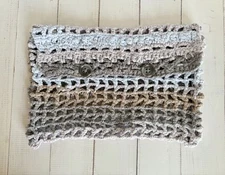 Fabric Cozy Book Cover / BookSleeve/crochet/ Handmade