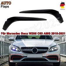 Front Lippe Spoiler Flaps Frontspoiler für Mercedes W205 C205 AMG C63 Hochglanz Front Lippe Spoiler Flaps Frontspoiler für Mercedes W205 C205 AMG C63 Hochglanz