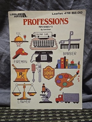 Leasure Arts Professions Mini Series #3 by Carol Krob 1986 Cross Stitch No.418