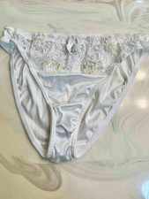 Vintage CABERNET Second Skin Satin Glossy WET LOOK Panties Sequins/Beads Sz 6