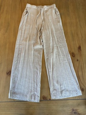 Z Supply Womens S Wide Leg Linen Blend Pants Coastal Resort Vacation Chic