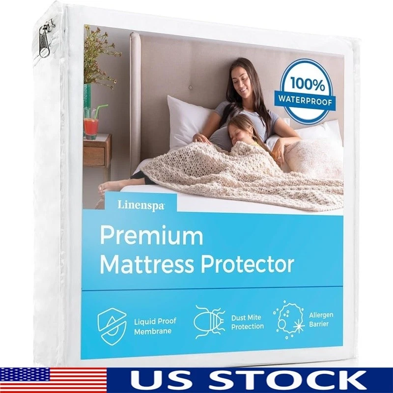 Waterproof Mattress Protector Hypoallergenic Soft Breathable Cover 8-14 inch New