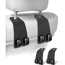 Car Hooks for Headrest, 2Pcs Seat Back Storage Hook Luxurious Leather 100 Me...