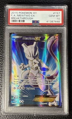 2015 Pokemon XY Breakthrough Full Art FA Mewtwo EX #157 PSA 10 | eBay