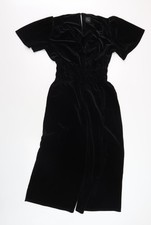 Editor's Cut Black Velvet Jumpsuit, Size 10, Women's Party Wear