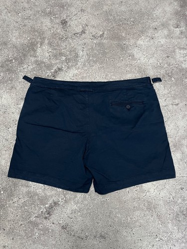 Orlebar Brown Bulldog Cotton Chino Classic Shorts Navy Blue Size 38 Men's Swim - Picture 13 of 19