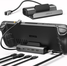 Upgraded Docking Station 4K 120Hz for Steam Deck OLED/ROG Ally X/Legion Go/MSI C