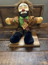 Emmett Kelly Jr. "Weary Willie" Clown Doll Vtg Stuffed Plush Hard Face 