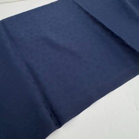 Navy Sway #A 13.5x37 Vintage Japanese Jacquard Kimono Silk Fabric SCH85