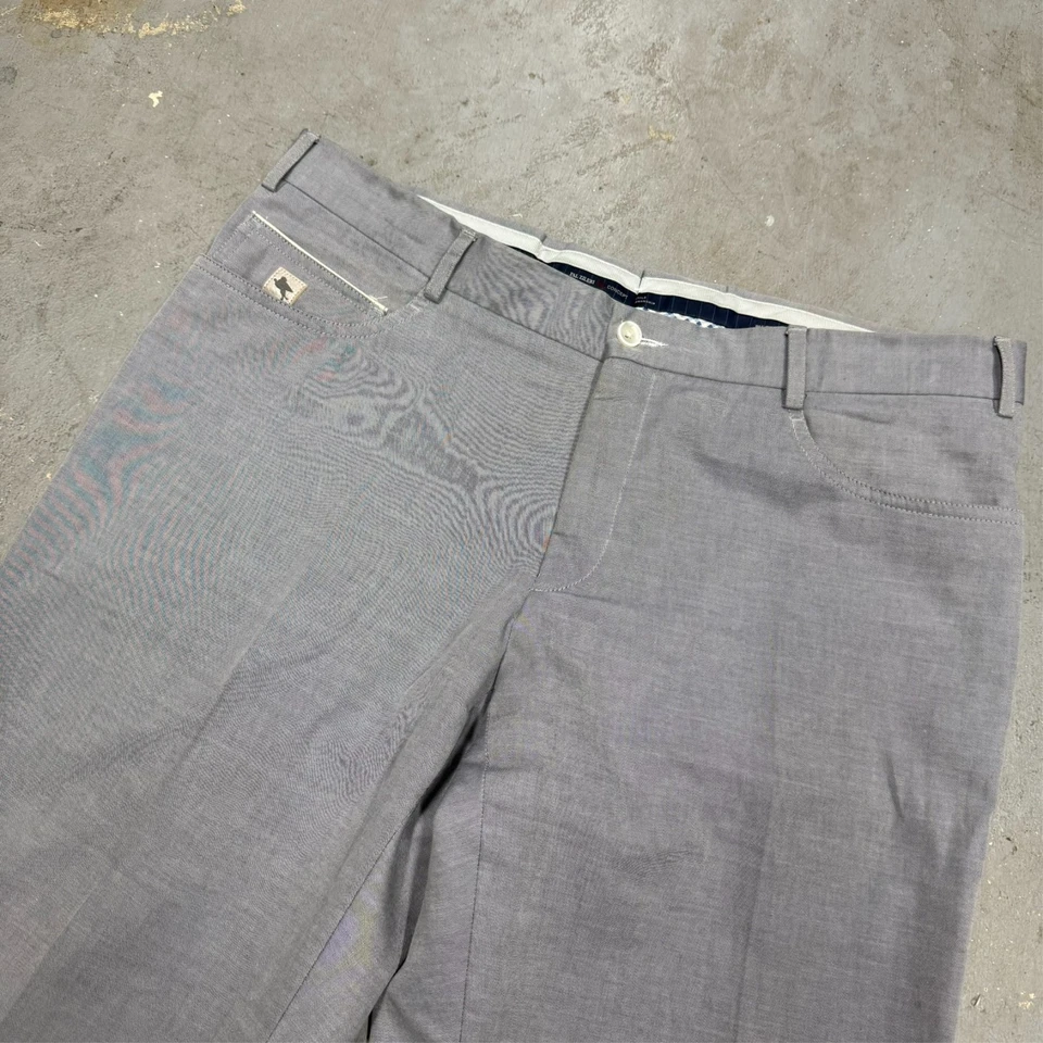 Pantalones chinos Pal Zileri 100 % algodón grises para hombre 34x31 Foto 2 de 4
