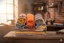 Wholesale Lot of Indian Vintage Kantha Quilts Handmade Cotton Throws Blankets