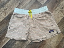 Patagonia Girls 14/XLG Stripe Costa Rica Baggies Elastic Drawstring Shorts